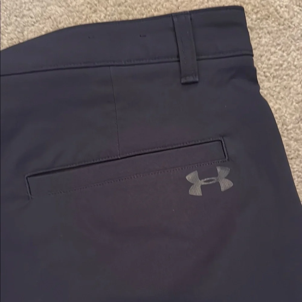Under Armour Black Flat Front Athletic Shorts
